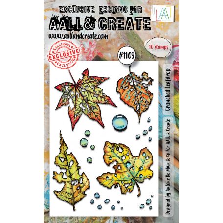 AALL & CREATE Szilikonbélyegző A6 - Crunched Leafdrop - Stamp Set (1 db)