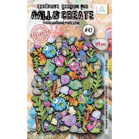 AALL & CREATE Kivágatok - Fish Drops - Ephemera (1 ív)