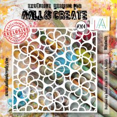 AALL & CREATE Stencil 6" (15 cm) - Windmills (1db)
