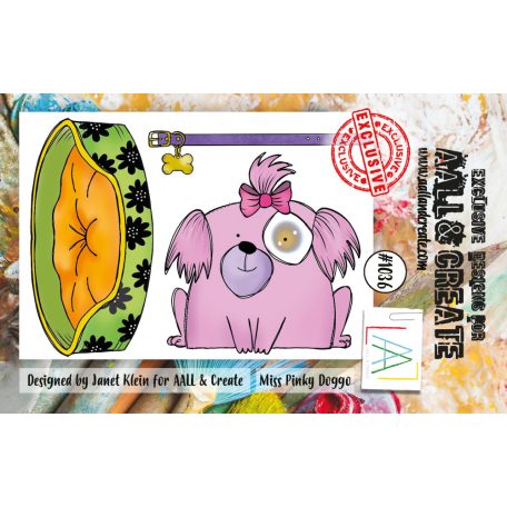 AALL & CREATE Szilikonbélyegző A7 - Miss Pinky Doggo - Stamp Set (1 db)