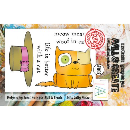 AALL & CREATE Szilikonbélyegző A7 - Miss Catty Meow - Stamp Set (1 db)