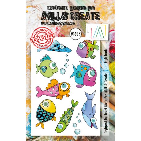 AALL & CREATE Szilikonbélyegző A6 - Fish Tank - Stamp Set (1 db)