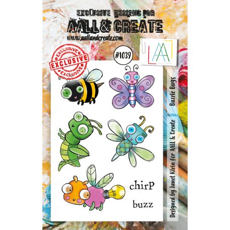 AALL & CREATE Szilikonbélyegző A7 - Buzzie Bugs - Stamp Set (1 db)