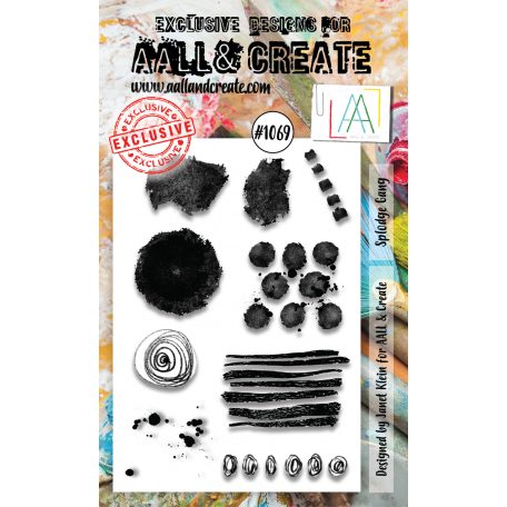 AALL & CREATE Szilikonbélyegző A6 - Splodge Gang - Stamp Set (1 db)