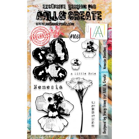 AALL & CREATE Szilikonbélyegző A6 - Nemesia Dianthus - Stamp Set (1 db)