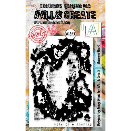 AALL & CREATE Szilikonbélyegző A6 - Shadowed Heart - Stamp Set (1 db)
