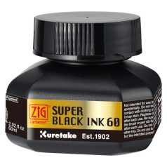 Kuretake Tinta 60 ml - Super Black Ink - Fekete (1 db)