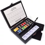   Sennelier la petite Aquarelle - Fadobozos akvarellfesték készlet - 16x1/2 szilke + ecset (1 csomag)