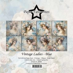   Paper Favourites Scrapbook papírkészlet 12" (30 cm) - Vintage Ladies Blue - Paper Pack (8 ív)