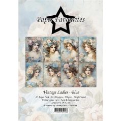   Paper Favourites Scrapbook papírkészlet A5 - Vintage Ladies Blue - Paper Pack (24 ív)