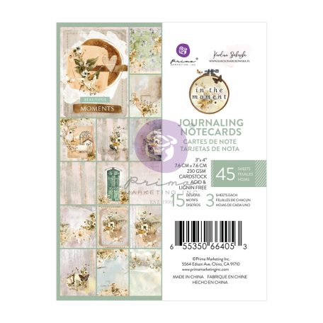 Prima Marketing Komment kártya  3" x 4" - In The Moment - Journaling Cards (34 lap)