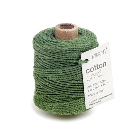 Vivant Pamut zsineg - dark green - Cotton cord (1 db)