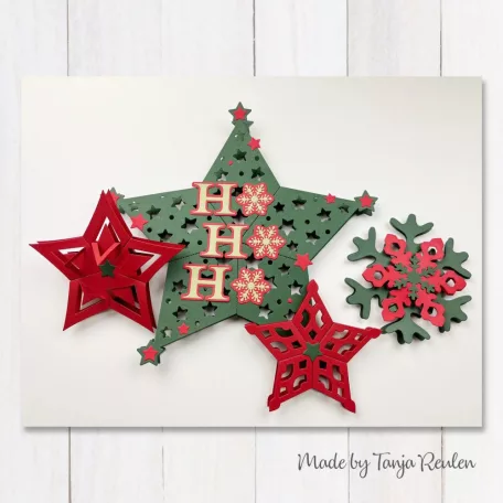 Nellie's Choice Vágósablon - Snowflake Small - Folding Dies (1 csomag)