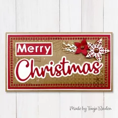   Nellie's Choice Vágósablon - Mini Slimline Merry Christmas - Multi Frame Dies (1 csomag)