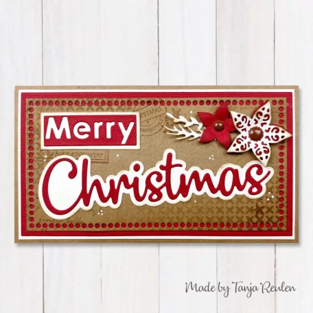 Nellie's Choice Vágósablon - Mini Slimline Merry Christmas - Multi Frame Dies (1 csomag)