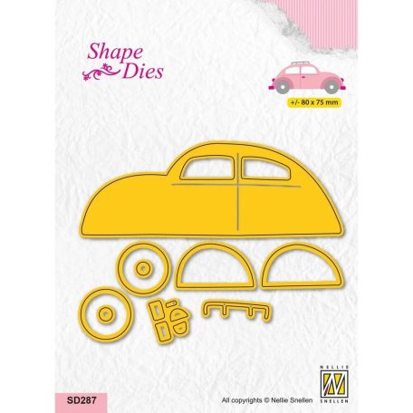 Nellie's Choice Vágósablon - Car - Shape Dies (1 csomag)
