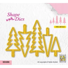   Nellie's Choice Vágósablon - Christmas Trees - Shape Dies (1 csomag)