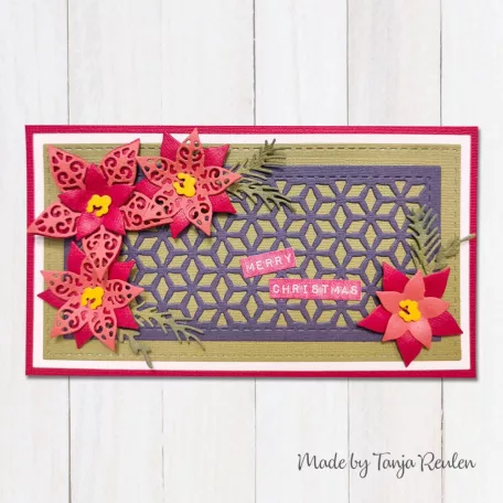 Nellie's Choice Vágósablon - Poinsetta Flower and Branches - Shape Dies (1 csomag)