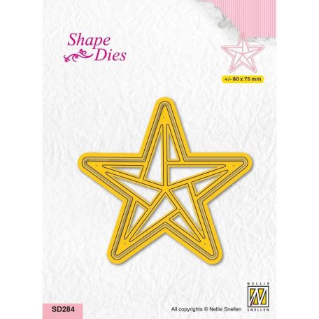 Nellie's Choice Vágósablon - Stars Origami - Shape Dies (1 csomag)