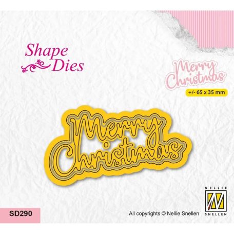 Nellie's Choice Vágósablon - Merry Christmas - Shape Dies (1 csomag)