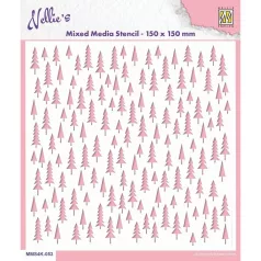   Nellie's Choice Stencil - Christmas Trees - Mixed Media Stencils (1 db)