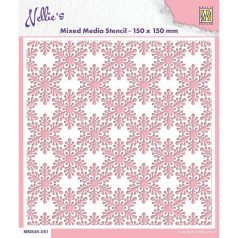   Nellie's Choice Stencil - Snowflakes - Mixed Media Stencils (1 db)
