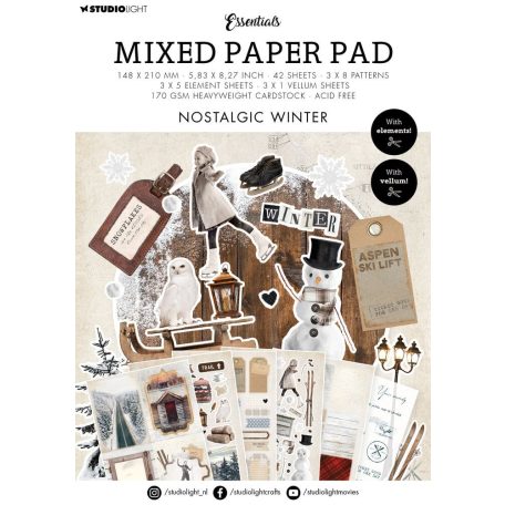 Papírkészlet A5, Nostalgic Winter / Mixed Paper Pad (42 lap)