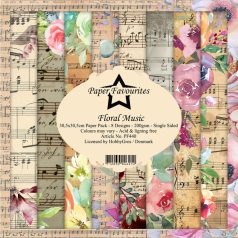   Paper Favourites Scrapbook papírkészlet 12" (30 cm) - Floral Music - Paper Pack (8 ív)