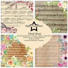   Paper Favourites Scrapbook papírkészlet 12" (30 cm) - Floral Music - Paper Pack (8 ív)