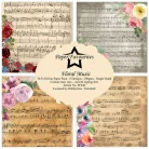 Paper Favourites Scrapbook papírkészlet 12" (30 cm) - Floral Music - Paper Pack (8 ív)