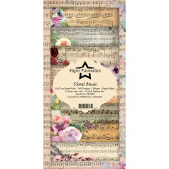   Paper Favourites Scrapbook papírkészlet Slim - Floral Music - Paper Pack (24 ív)