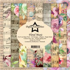  Paper Favourites Scrapbook papírkészlet 6" (15 cm) - Floral Music - Paper Pack (24 ív)