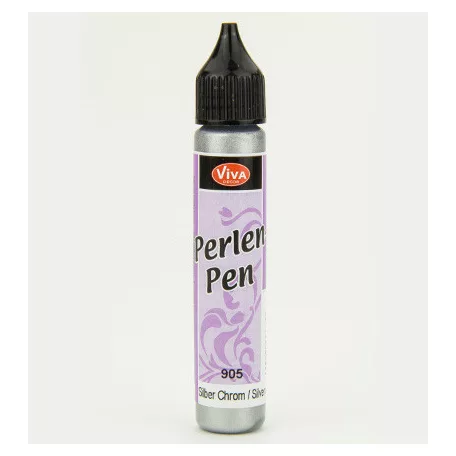 ViVa Decor Folyékony "gyöngy" - 28 ml - Silver chrome - Pearl Pen (1 db)