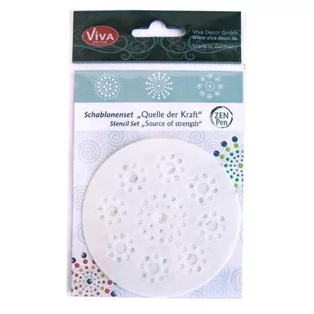 ViVa Decor Pontozó stencil - Source of strength - Zen Pen (3 db)