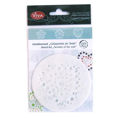 ViVa Decor Pontozó stencil - Gelassenheit der Seele / Serenity of the soul - Zen Pen (3 db)