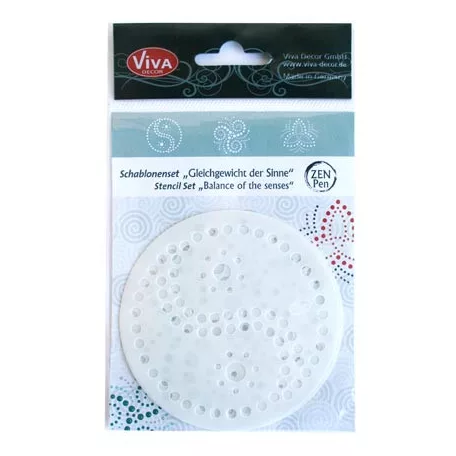 ViVa Decor Pontozó stencil - Gleichgewicht der Sinne / Balance of the senses - Zen Pen (3 db)