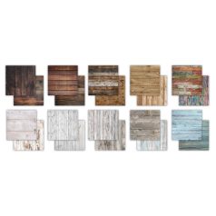   Craft Consortium Papírkészlet 8" (20 cm) - Wood Textures (30 lap)