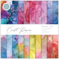   Craft Consortium Papírkészlet 8" (20 cm) - Drops Vivid (30 lap)