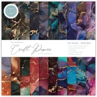   Craft Consortium Papírkészlet 6" (15 cm) - Ink Drops Midnight (40 lap)