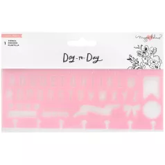   American Crafts Day-to-Day Planner Discs Stencil Alphabet Icons (1 db)
