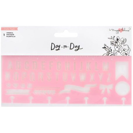 American Crafts Day-to-Day Planner Discs Stencil Alphabet Icons (1 db)