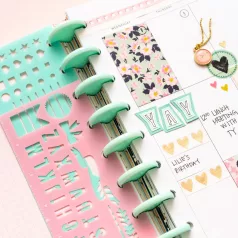   American Crafts Day-to-Day Planner Discs Stencil Alphabet Icons (1 db)