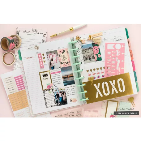 American Crafts Day-to-Day Planner Discs Stencil Alphabet Icons (1 db)