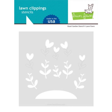 Lawn Fawn Stencil LF3322 - Heart Garden - Lawn Clippings Stencils (1 db)