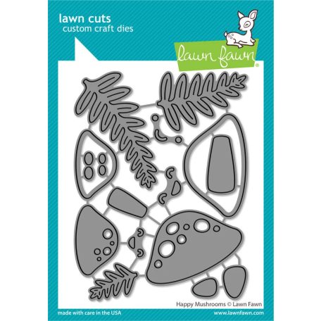 Lawn Fawn Vágósablon LF3315 - Happy Mushrooms  - Lawn Cuts (1 csomag)