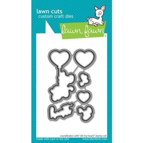 Lawn Fawn Vágósablon LF3017 bélyegzőhöz LF3309 - All My Heart - Lawn Cuts (1 csomag)
