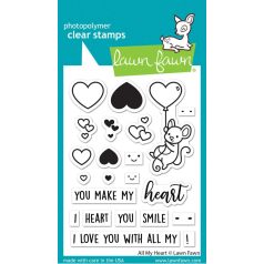   Lawn Fawn Szilikonbélyegző LF3017 - All My Heart - Clear Stamps (1 csomag)