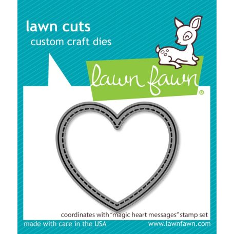 Lawn Fawn Vágósablon LF3305 bélyegzőhöz LF3306 - Magic Heart Messages - Lawn Cuts (1 csomag)