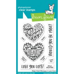   Lawn Fawn Szilikonbélyegző LF3305 - Magic Heart Messages - Clear Stamps (1 csomag)
