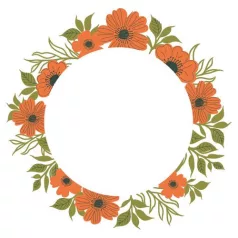   SIZZIX szilikonbélyegző 666526, Botanic Wreath / Sizzix Layered Clear Stamps  (1 csomag)
